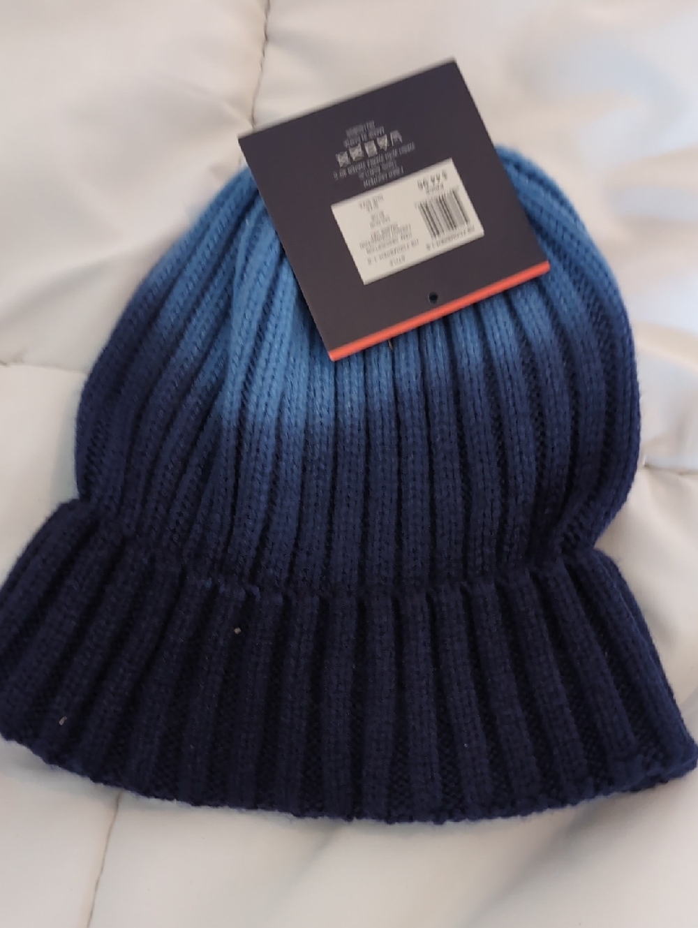 French Connection Blue Ombre Knit Hat Beanie